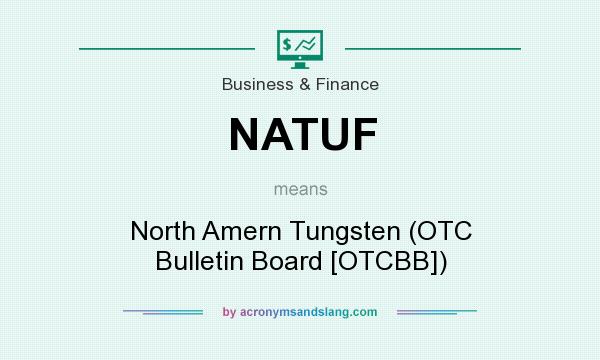 What does NATUF mean? It stands for North Amern Tungsten (OTC Bulletin Board [OTCBB])