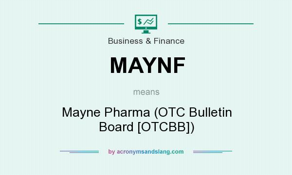 What does MAYNF mean? It stands for Mayne Pharma (OTC Bulletin Board [OTCBB])
