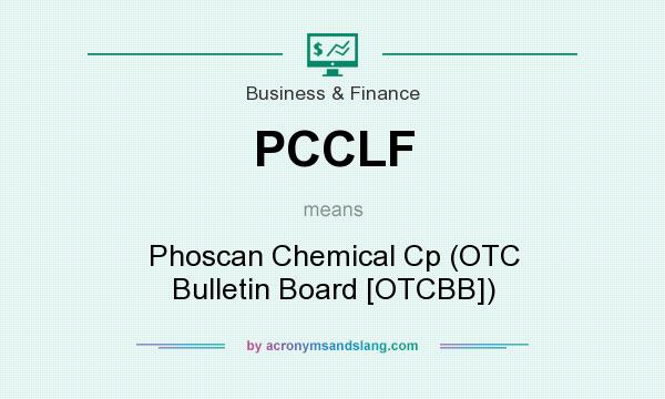 What does PCCLF mean? It stands for Phoscan Chemical Cp (OTC Bulletin Board [OTCBB])