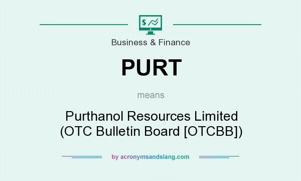 What does PURT mean? It stands for Purthanol Resources Limited (OTC Bulletin Board [OTCBB])
