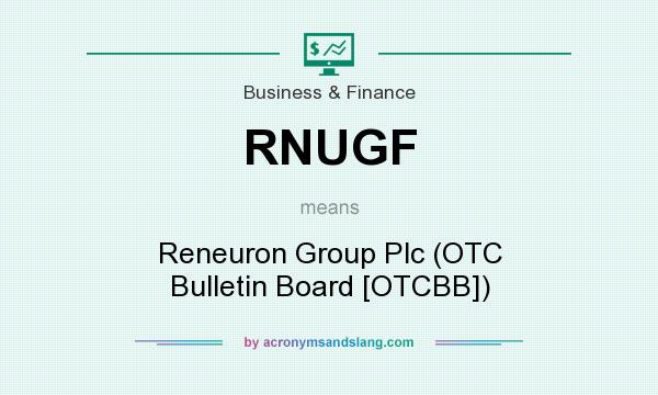 What does RNUGF mean? It stands for Reneuron Group Plc (OTC Bulletin Board [OTCBB])