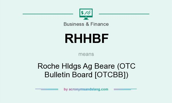 What does RHHBF mean? It stands for Roche Hldgs Ag Beare (OTC Bulletin Board [OTCBB])