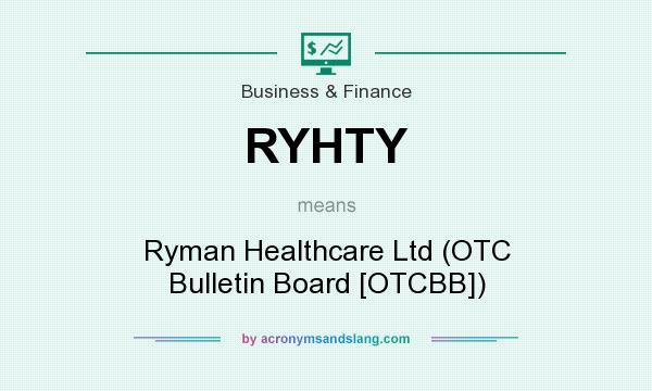 What does RYHTY mean? It stands for Ryman Healthcare Ltd (OTC Bulletin Board [OTCBB])