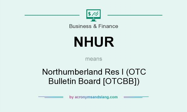 What does NHUR mean? It stands for Northumberland Res I (OTC Bulletin Board [OTCBB])