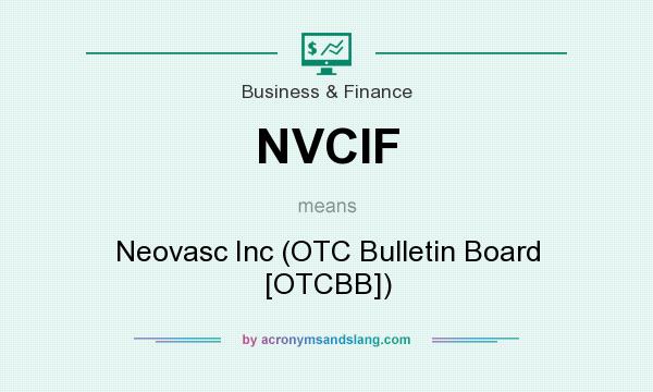 What does NVCIF mean? It stands for Neovasc Inc (OTC Bulletin Board [OTCBB])