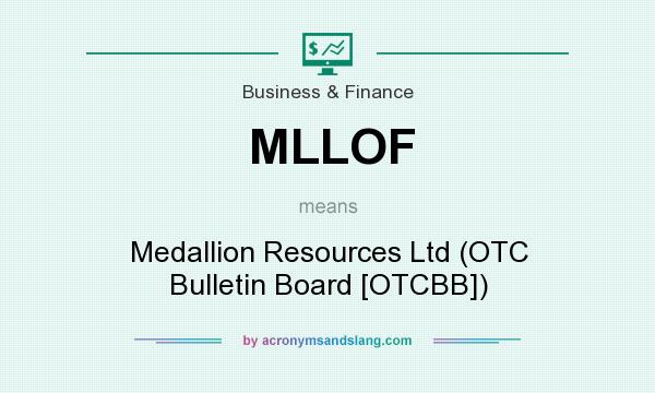 What does MLLOF mean? It stands for Medallion Resources Ltd (OTC Bulletin Board [OTCBB])