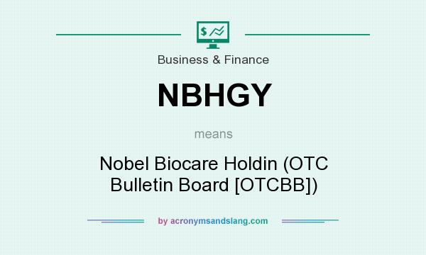 What does NBHGY mean? It stands for Nobel Biocare Holdin (OTC Bulletin Board [OTCBB])