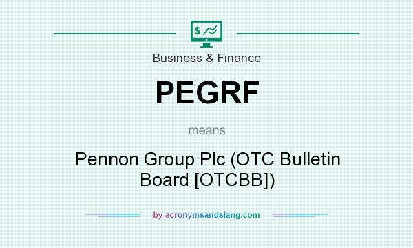 What does PEGRF mean? It stands for Pennon Group Plc (OTC Bulletin Board [OTCBB])