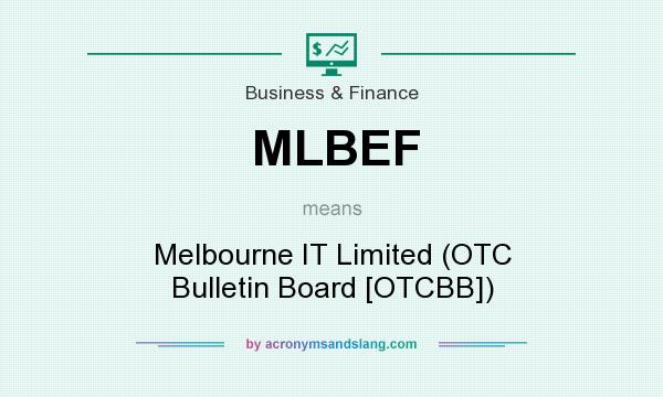 What does MLBEF mean? It stands for Melbourne IT Limited (OTC Bulletin Board [OTCBB])