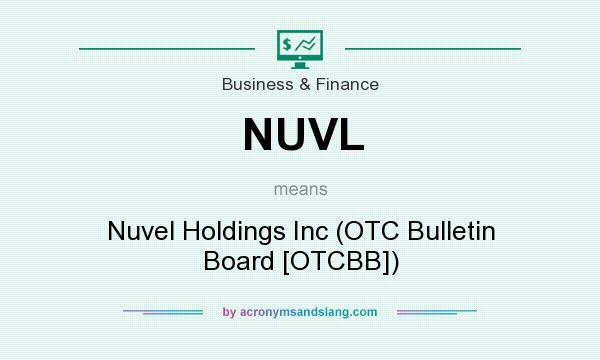 What does NUVL mean? It stands for Nuvel Holdings Inc (OTC Bulletin Board [OTCBB])