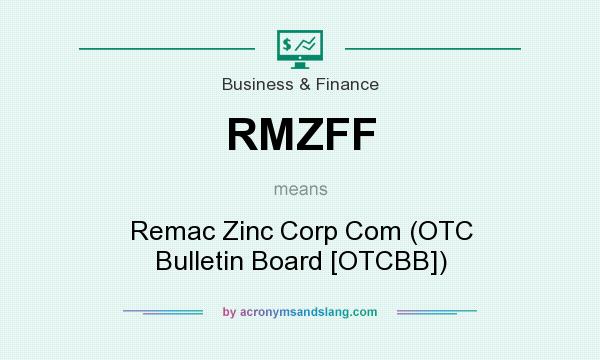 What does RMZFF mean? It stands for Remac Zinc Corp Com (OTC Bulletin Board [OTCBB])