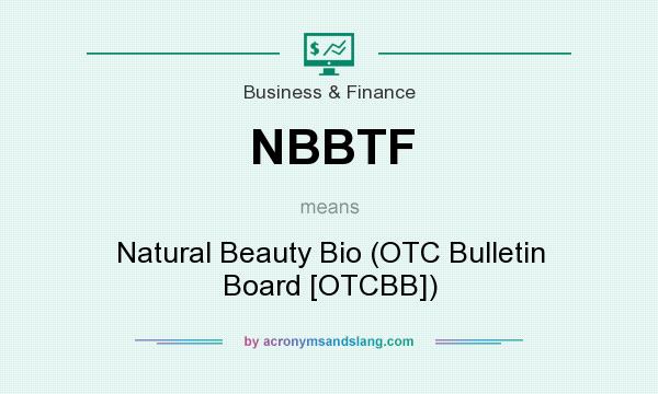 What does NBBTF mean? It stands for Natural Beauty Bio (OTC Bulletin Board [OTCBB])