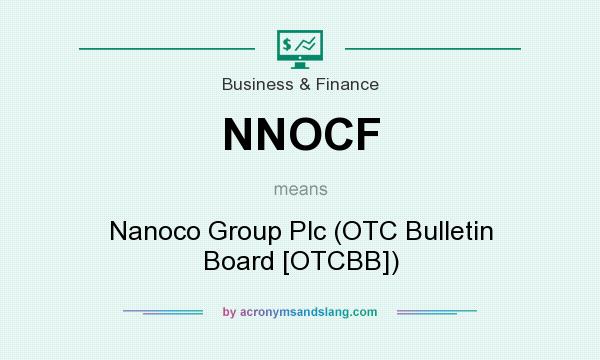 What does NNOCF mean? It stands for Nanoco Group Plc (OTC Bulletin Board [OTCBB])