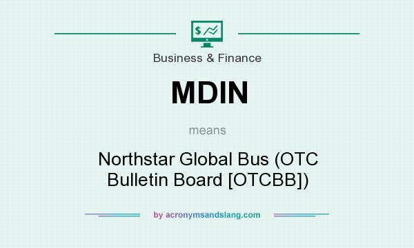 What does MDIN mean? It stands for Northstar Global Bus (OTC Bulletin Board [OTCBB])