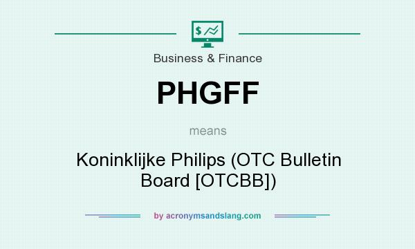 What does PHGFF mean? It stands for Koninklijke Philips (OTC Bulletin Board [OTCBB])
