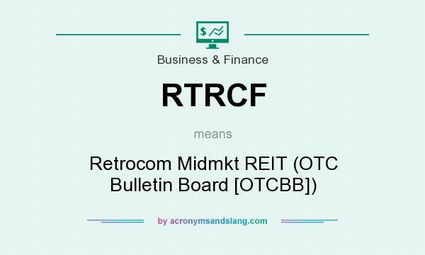 What does RTRCF mean? It stands for Retrocom Midmkt REIT (OTC Bulletin Board [OTCBB])