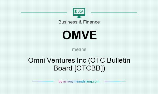 What does OMVE mean? It stands for Omni Ventures Inc (OTC Bulletin Board [OTCBB])