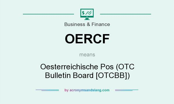 What does OERCF mean? It stands for Oesterreichische Pos (OTC Bulletin Board [OTCBB])