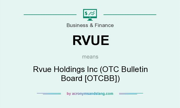 What does RVUE mean? It stands for Rvue Holdings Inc (OTC Bulletin Board [OTCBB])