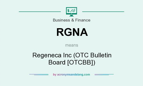 What does RGNA mean? It stands for Regeneca Inc (OTC Bulletin Board [OTCBB])