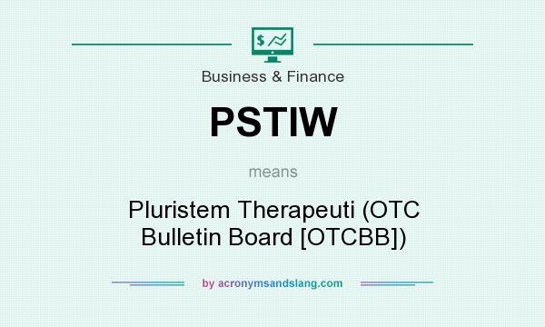 What does PSTIW mean? It stands for Pluristem Therapeuti (OTC Bulletin Board [OTCBB])