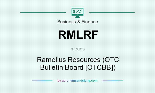 What does RMLRF mean? It stands for Ramelius Resources (OTC Bulletin Board [OTCBB])