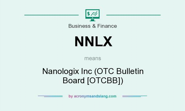 What does NNLX mean? It stands for Nanologix Inc (OTC Bulletin Board [OTCBB])