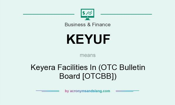 What does KEYUF mean? It stands for Keyera Facilities In (OTC Bulletin Board [OTCBB])