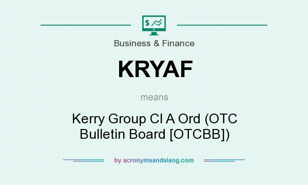 What does KRYAF mean? It stands for Kerry Group Cl A Ord (OTC Bulletin Board [OTCBB])