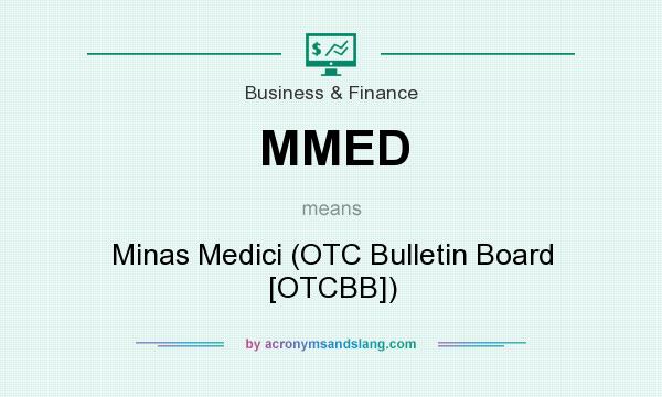 What does MMED mean? It stands for Minas Medici (OTC Bulletin Board [OTCBB])