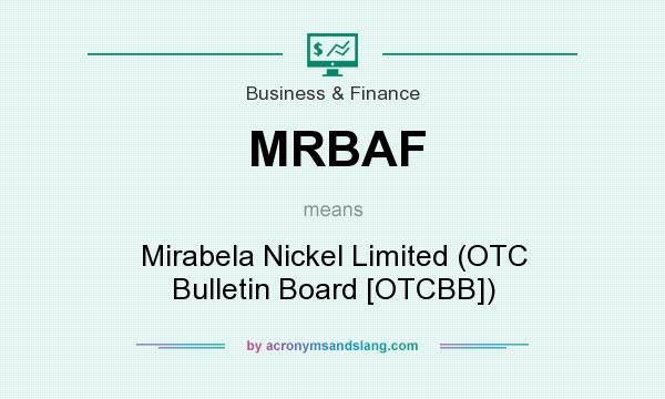 What does MRBAF mean? It stands for Mirabela Nickel Limited (OTC Bulletin Board [OTCBB])
