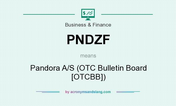 What does PNDZF mean? It stands for Pandora A/S (OTC Bulletin Board [OTCBB])