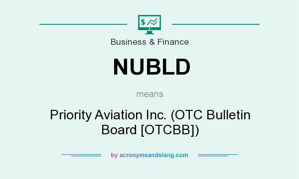 What does NUBLD mean? It stands for Priority Aviation Inc. (OTC Bulletin Board [OTCBB])