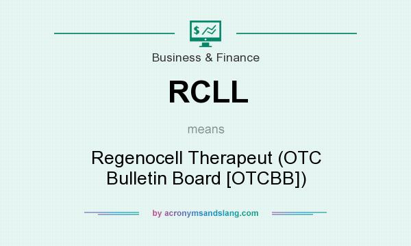 What does RCLL mean? It stands for Regenocell Therapeut (OTC Bulletin Board [OTCBB])
