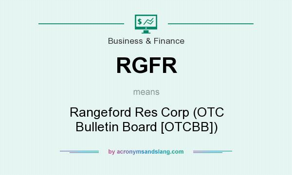 What does RGFR mean? It stands for Rangeford Res Corp (OTC Bulletin Board [OTCBB])