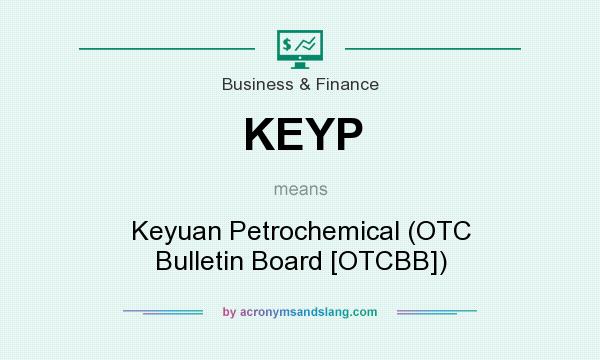 What does KEYP mean? It stands for Keyuan Petrochemical (OTC Bulletin Board [OTCBB])