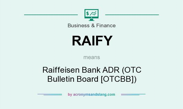 What does RAIFY mean? It stands for Raiffeisen Bank ADR (OTC Bulletin Board [OTCBB])
