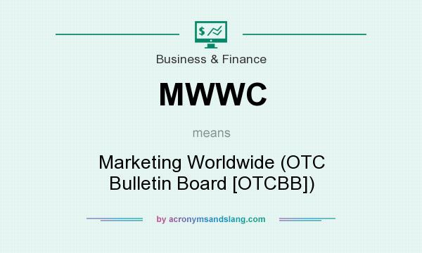 What does MWWC mean? It stands for Marketing Worldwide (OTC Bulletin Board [OTCBB])