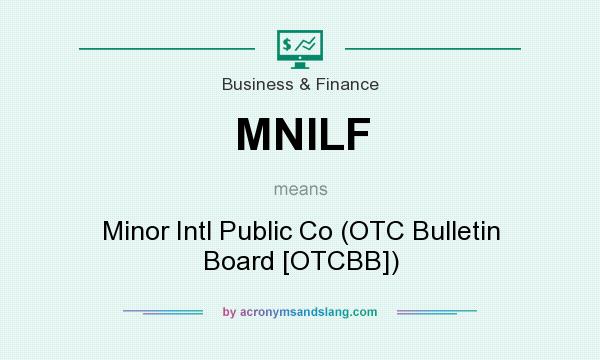 What does MNILF mean? It stands for Minor Intl Public Co (OTC Bulletin Board [OTCBB])