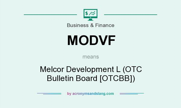 What does MODVF mean? It stands for Melcor Development L (OTC Bulletin Board [OTCBB])