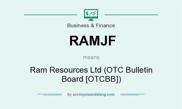 What does RAMJF mean? It stands for Ram Resources Ltd (OTC Bulletin Board [OTCBB])