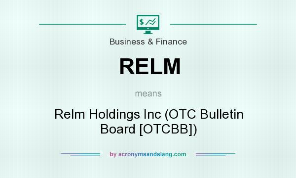 What does RELM mean? It stands for Relm Holdings Inc (OTC Bulletin Board [OTCBB])