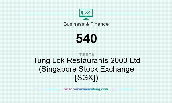 What does 540 mean? It stands for Tung Lok Restaurants 2000 Ltd (Singapore Stock Exchange [SGX])
