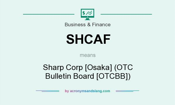 What does SHCAF mean? It stands for Sharp Corp [Osaka] (OTC Bulletin Board [OTCBB])