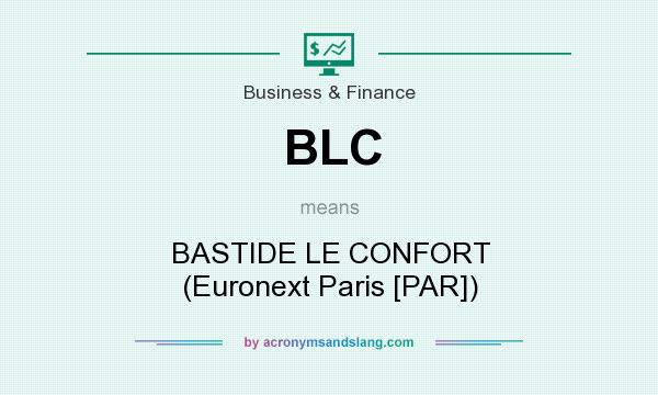 What does BLC mean? It stands for BASTIDE LE CONFORT (Euronext Paris [PAR])