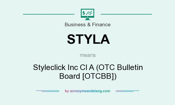 What does STYLA mean? It stands for Styleclick Inc Cl A (OTC Bulletin Board [OTCBB])