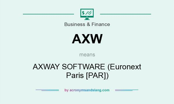 What does AXW mean? It stands for AXWAY SOFTWARE (Euronext Paris [PAR])