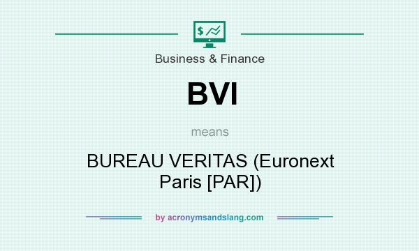 What does BVI mean? It stands for BUREAU VERITAS (Euronext Paris [PAR])