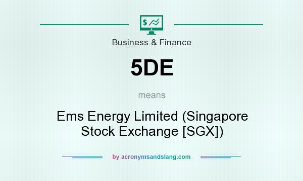 What does 5DE mean? It stands for Ems Energy Limited (Singapore Stock Exchange [SGX])