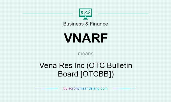 What does VNARF mean? It stands for Vena Res Inc (OTC Bulletin Board [OTCBB])